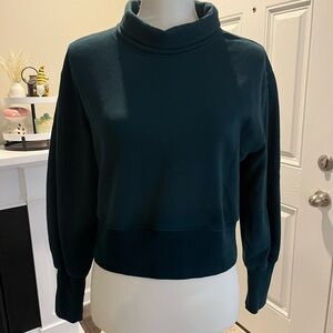 Abercrombie and Fitch women’s teal green long sleeve mock neck top size small